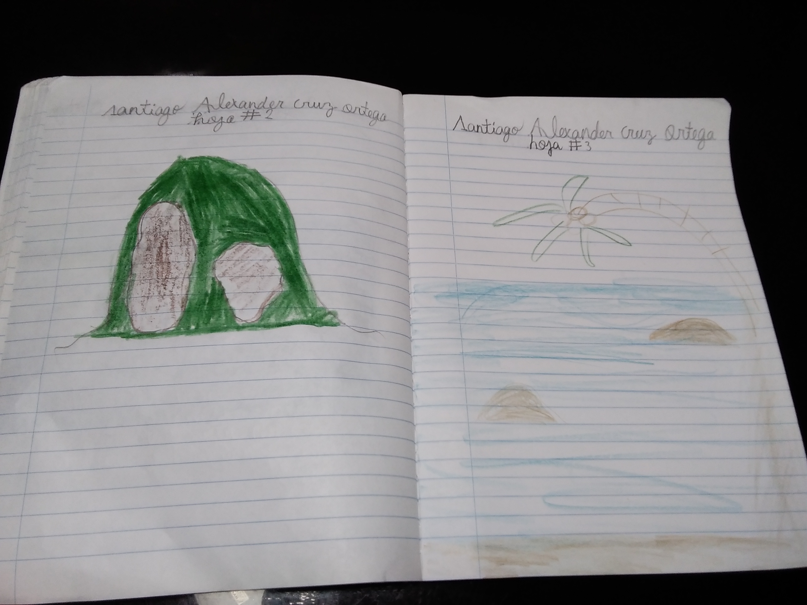 student drawing